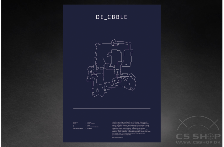 CS:GO plakat - CobbleStone - A2