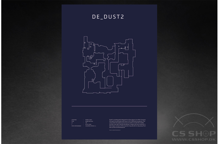 CS:GO plakat - Dust 2 - A2
