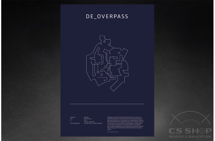 CS:GO plakat - Overpass - A2